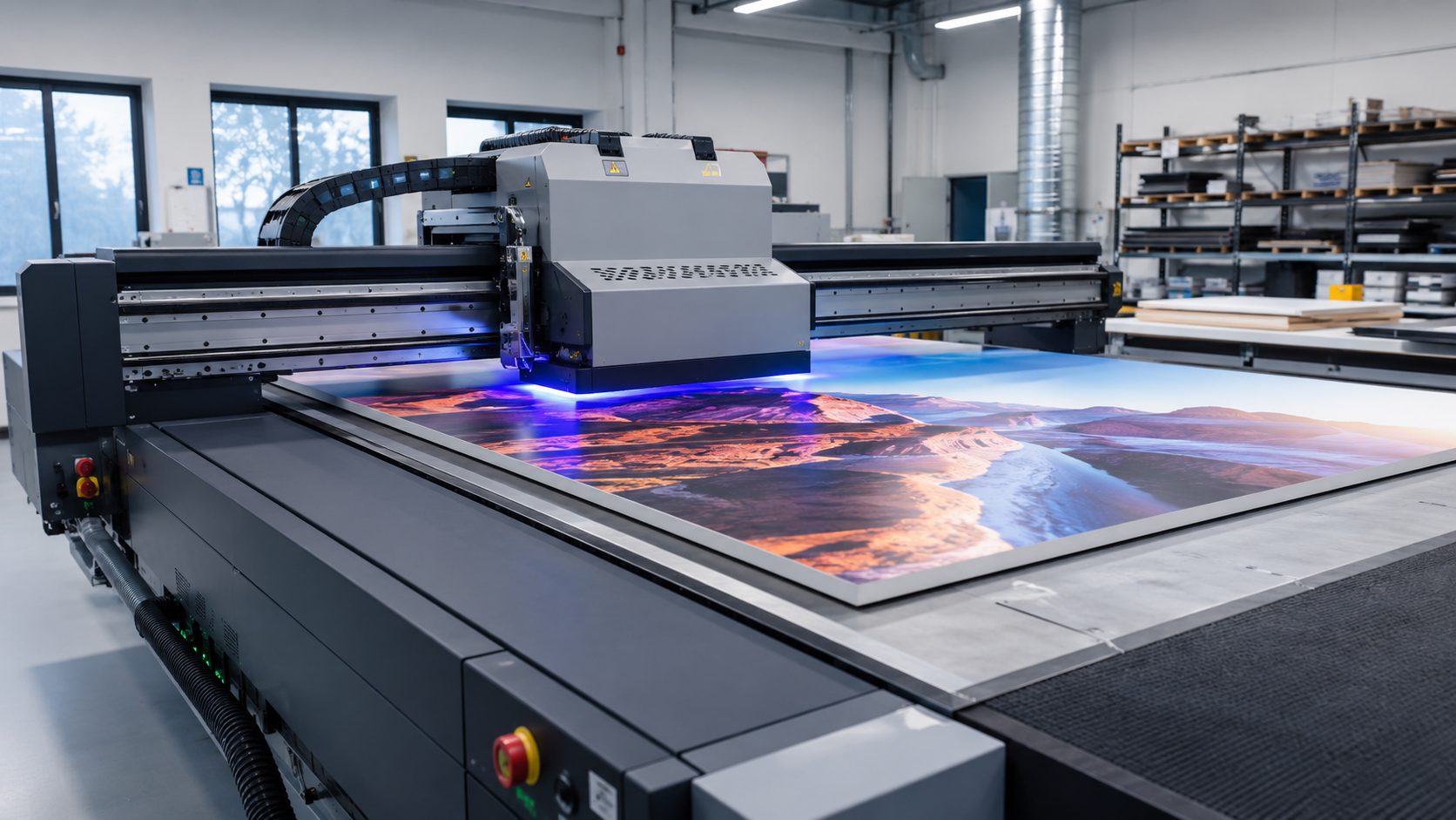 Production industrielle avec imprimante UV LED grand format